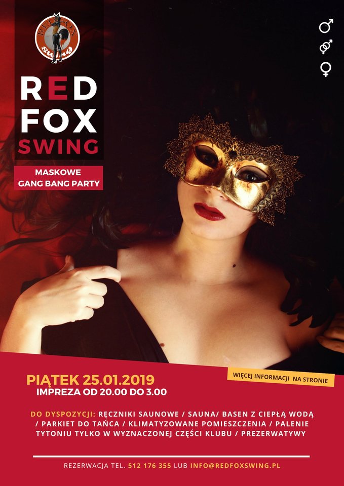 2019-01-25-- piątek - Karnawałowo- maskowe gang bang party - redfoxswing