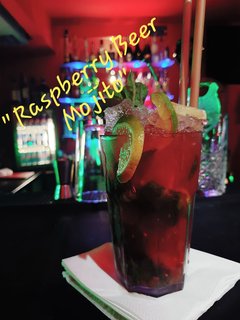 Raspberry Beer Mojito