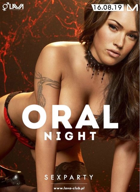 ORAL NIGHT SEX PARTY - 16.08.2019 r. (piątek) start 21:00 - LavaClub