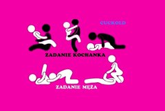 Podział zadań panów. Mąż oczywiście działa po kochanku :)