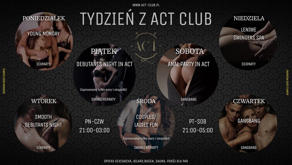 ROZKŁAD TYGODNIA - ACTSwingersClubWarszawa