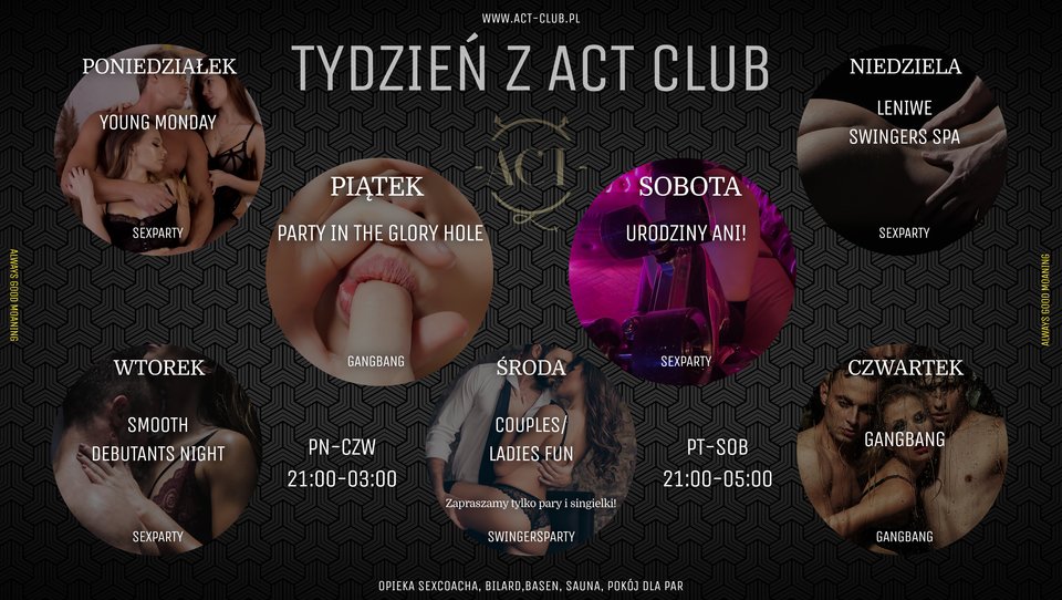 ROZKŁAD TYGODNIA - ACTSwingersClubWarszawa