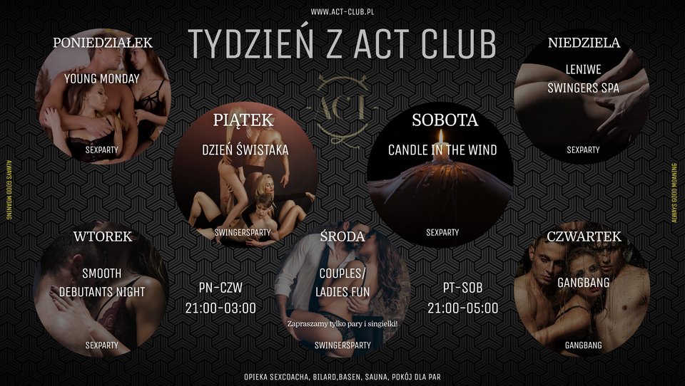 ROZKŁAD TYGODNIA - ACTSwingersClubWarszawa