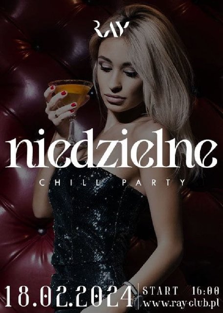 18.02.2024r. NIEDZIELNE CHILL SEX PARTY - 16:00-22:00 - RayClub