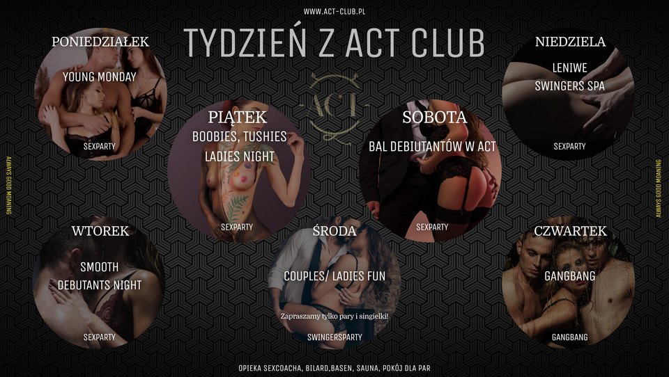 ROZKŁAD TYGODNIA - ACTSwingersClubWarszawa