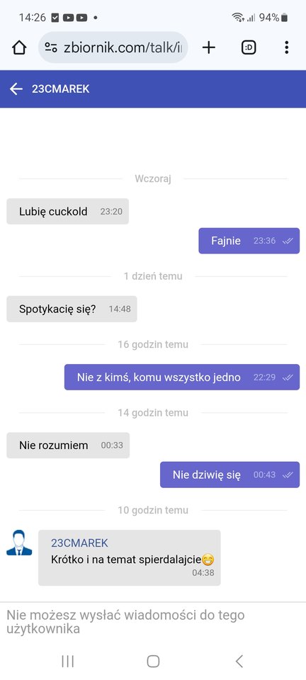Kolejny,  zbiornikowy singiel... - cuckoldowie