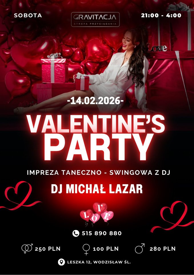🔥 VALENTINE’S PARTY – grzech zapisany na skórze 🔥 - ClubGravitacja