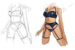 Trening rysowania bielizny