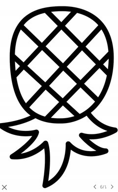 Taka grafika odwroconego ananasa