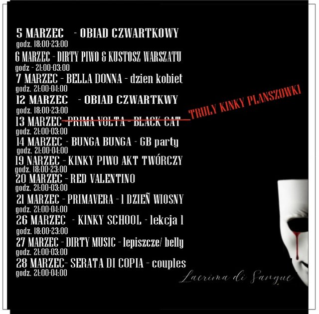 KALENDARZ MARZEC - LaCrimadiSangue