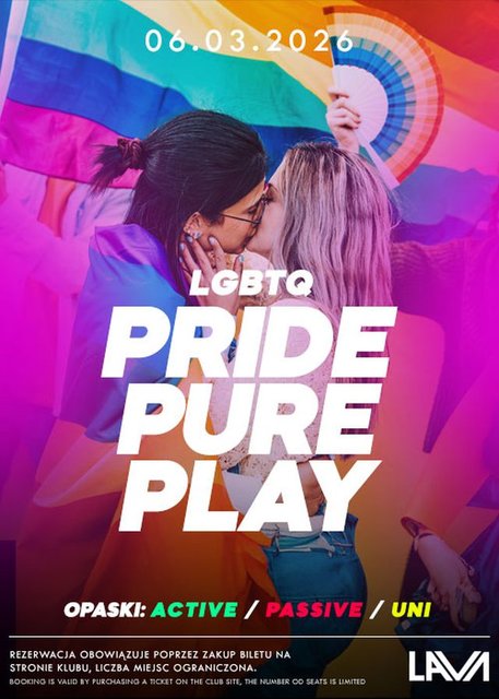 06.03.2026 r. -- PRIDE PURE PLAY LGBTQ+ BI - 20:00-04:00 - LavaClub